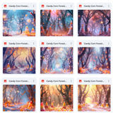 Ultimate Candy Corn Forest Background Bundle