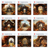 Ultimate Pumpkin Arches Background Bundle