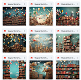 Ultimate Magical World of Books Background Bundle
