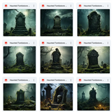 Ultimate Haunted Tombstone Background Bundle