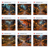 Ultimate Halloween Lane Background Bundle
