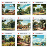 Ultimate Summer Park Days Background Bundle