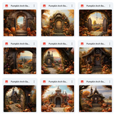 Ultimate Pumpkin Arches Background Bundle