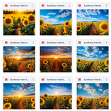 Ultimate Sunflower Path Background Bundle