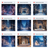 Ultimate Festive Forest Path Background Bundle