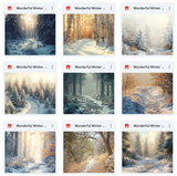 Ultimate Wonderful Winter Path Background Bundle