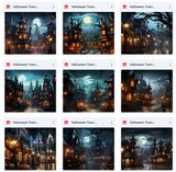 Ultimate Halloween Town Background Bundle