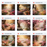Ultimate Spring Bliss Path Background Bundle
