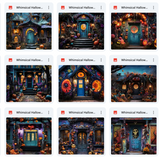 Ultimate Whimsical Halloween House Background Bundle
