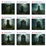 Ultimate Haunted Tombstone Background Bundle