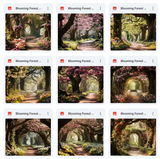 Ultimate Blooming Forest Background Bundle