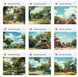 Ultimate Summer Park Days Background Bundle