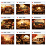 Ultimate Apples & Honey Background Bundle