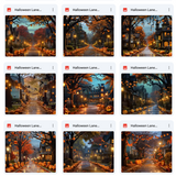 Ultimate Halloween Lane Background Bundle