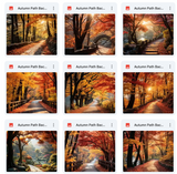 Ultimate Autumn Path Background Bundle
