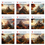 Ultimate Autumn Castle Background Bundle