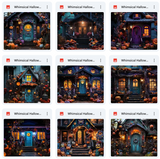 Ultimate Whimsical Halloween House Background Bundle