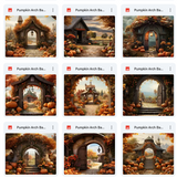 Ultimate Pumpkin Arches Background Bundle
