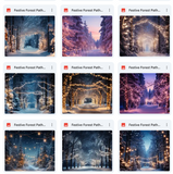 Ultimate Festive Forest Path Background Bundle