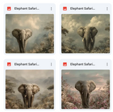 Elephant Safari Background Bundle