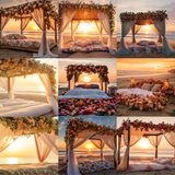 Canopy Floral Beds Digital Background Bundle - Meg Bitton Productions