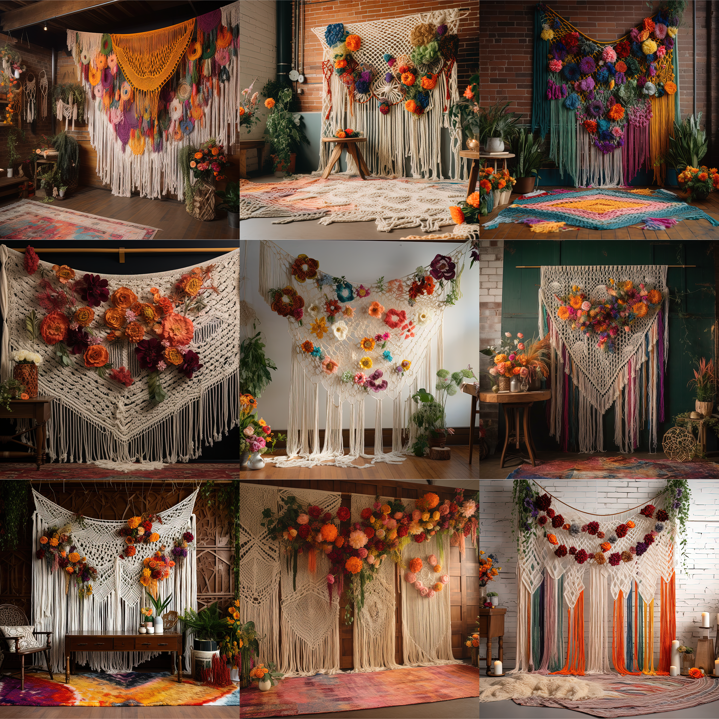 Macrame Studio Digital Background Bundle - Meg Bitton Productions