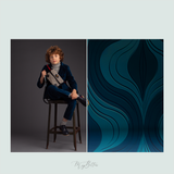 Magical Blue Retro Textures - Meg Bitton Productions