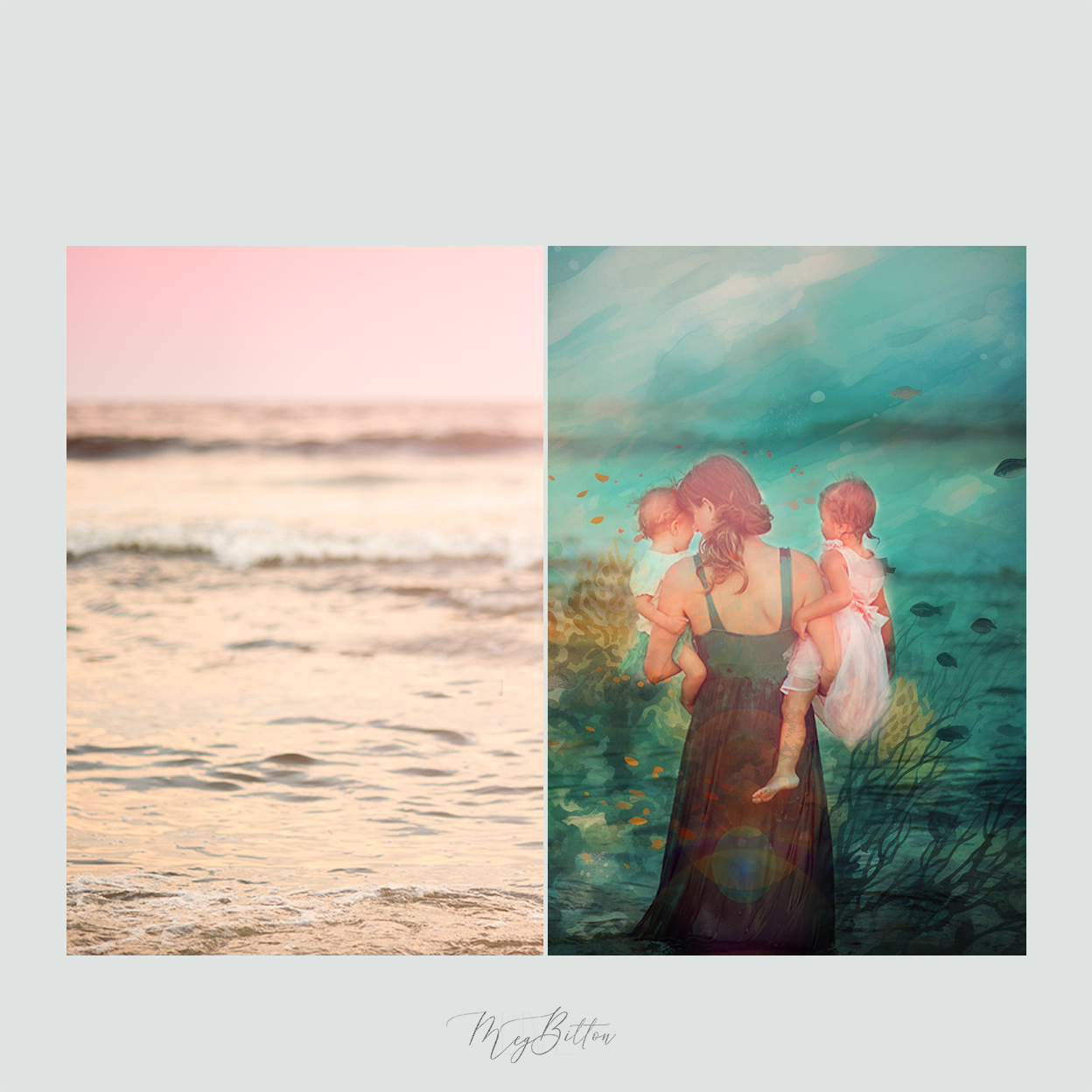 Magical Oceanic Watercolor Textures - Meg Bitton Productions