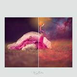 Magical Red Galaxy Fine Art Textures - Meg Bitton Productions