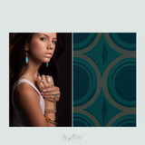 Magical Teal Retro Textures - Meg Bitton Productions