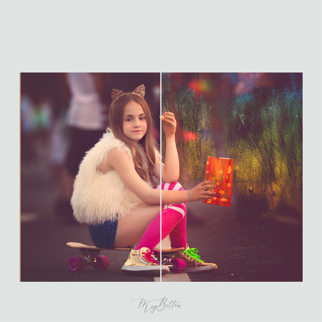 Magical Dark Rainbow Paint Textures - Meg Bitton Productions