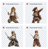 Magical Pirate Model Overlays