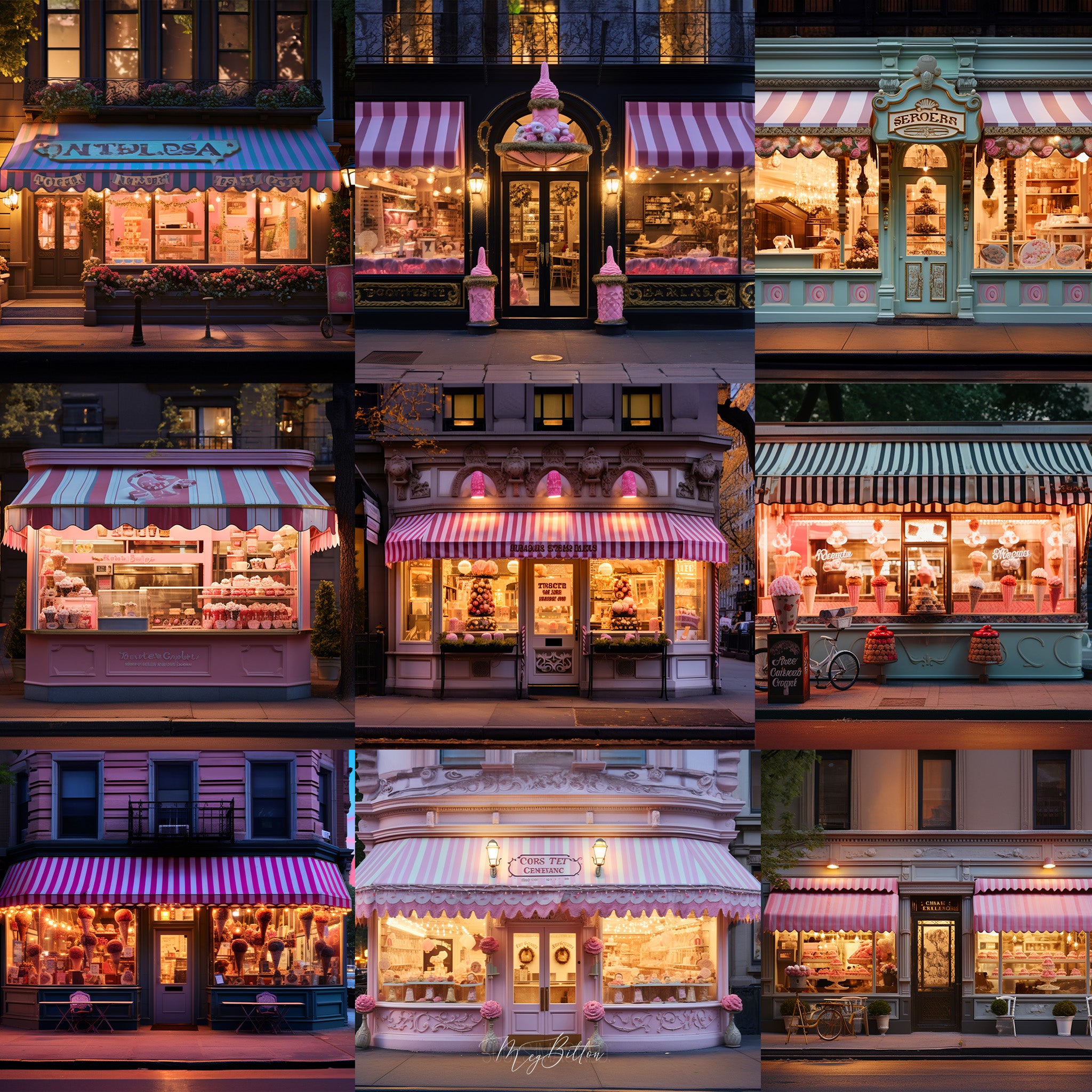 Elegant Sweets Shop Background Bundle - Meg Bitton Productions