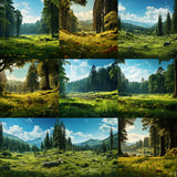 Jurassic Meadow Background Bundle