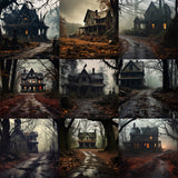 Magical Eerie House Background Bundle