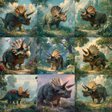Triceratops Friend Background Bundle