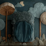 Digital Background: Boho Mushrooms