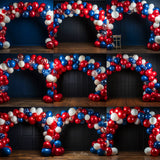 Red White & Blue Balloon Arch Background Bundle