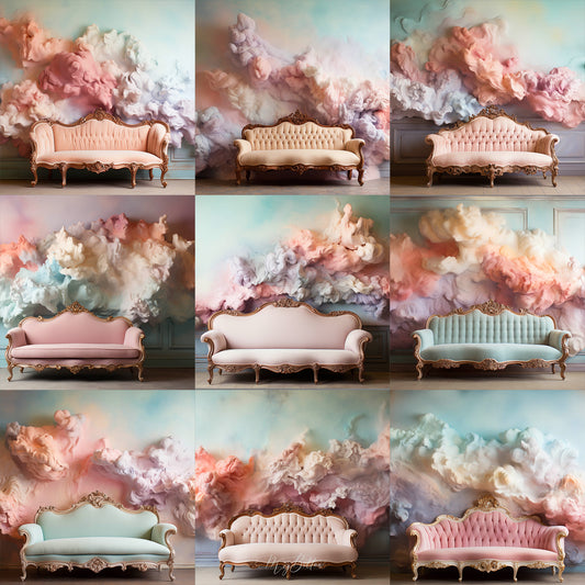 Baroque Sofa Background Bundle
