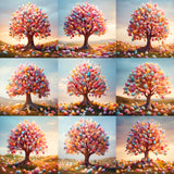 Easter Tree Background Bundle