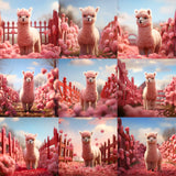 Sweet Alpaca Background Bundle