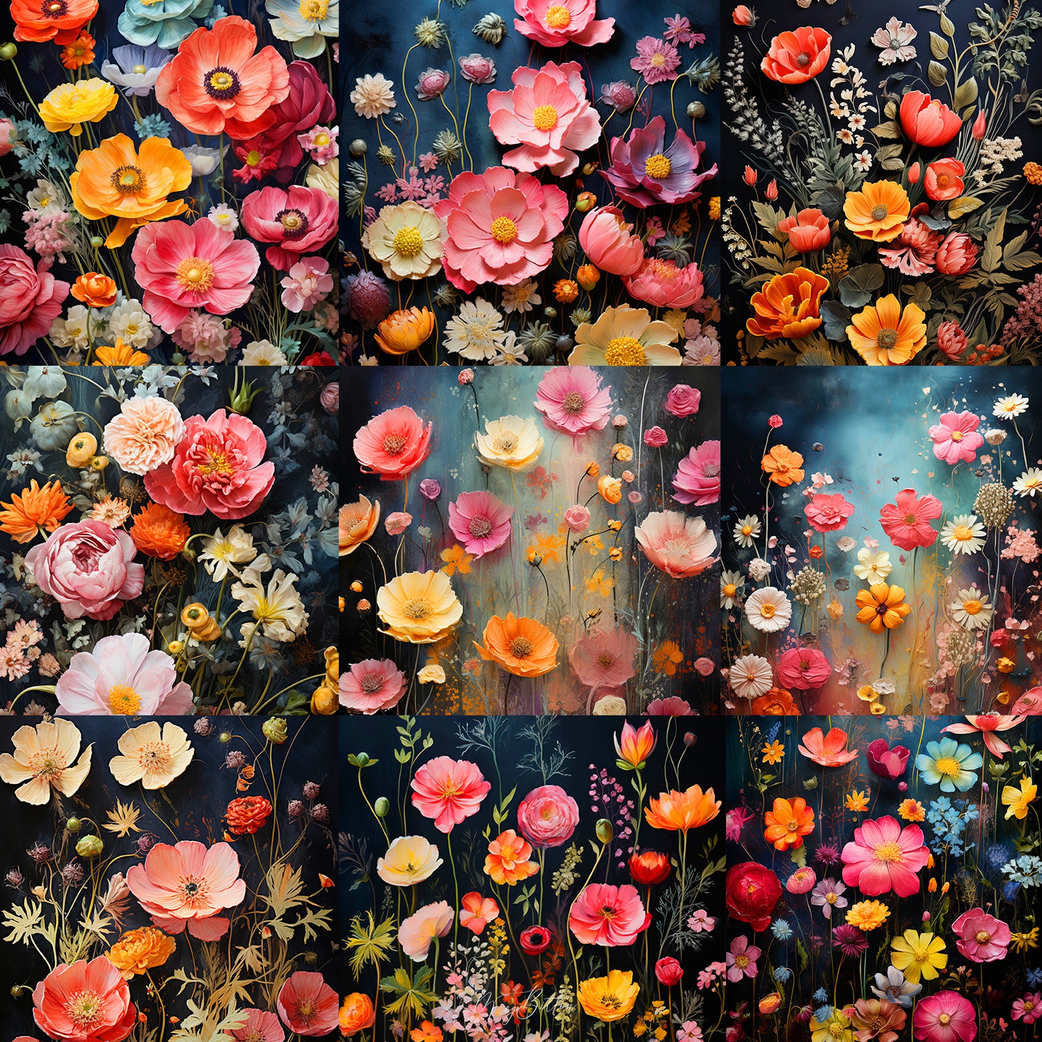 Ultimate Classic Floral Portrait Background Bundle - Meg Bitton Productions