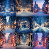 Ultimate Festive Forest Path Background Bundle