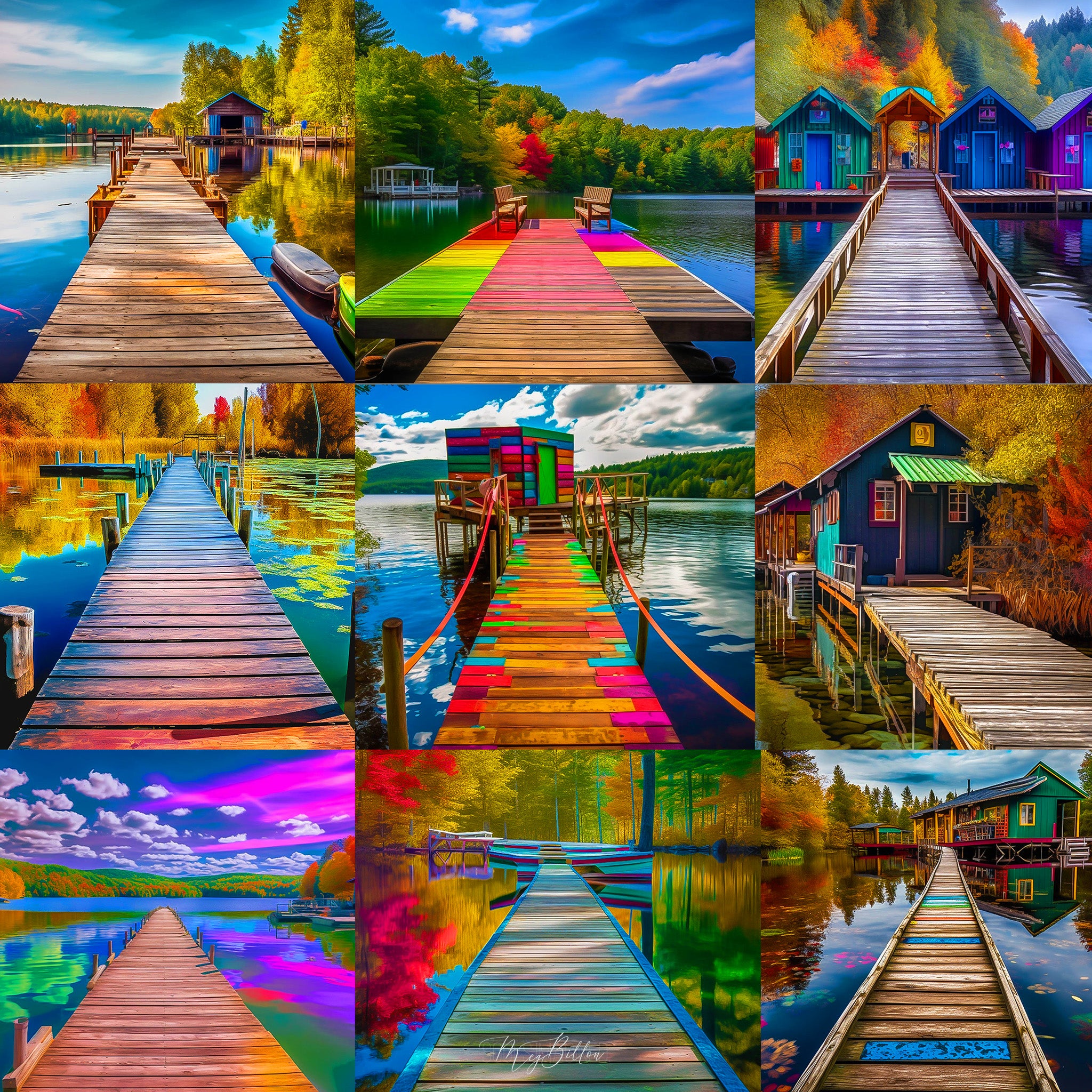 Summer Dock Background Bundle - Meg Bitton Productions