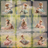 Magical Victorian Spring Sitting Model Overlays