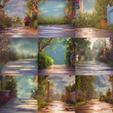 Sidewalk Rain Background Bundle