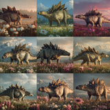 Summer Stegosaurus Background Bundle