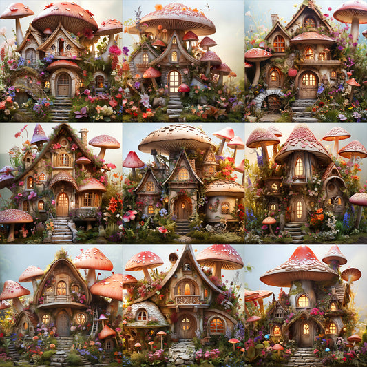 Enchanted Fairy House Background Bundle