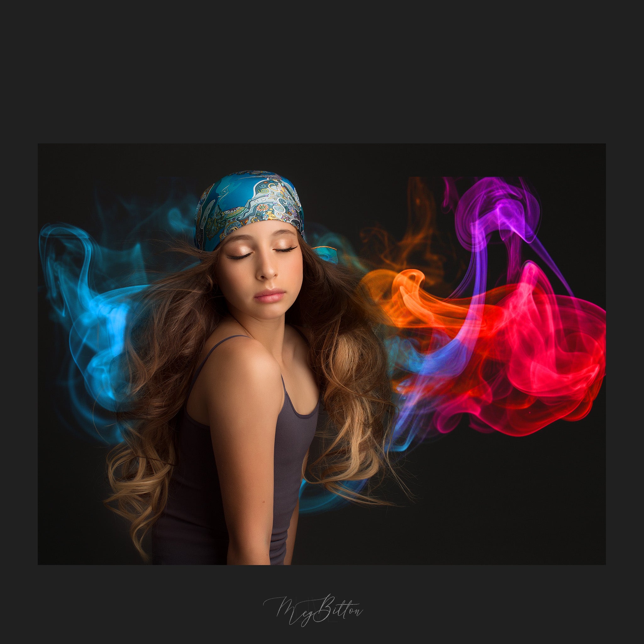 rainbow smoke girl