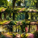 Spring Trail Background Bundle